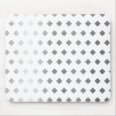 Decorative Silver Gray White Diamond Pattern Mousepad (Vorne)