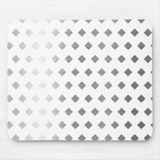 Decorative Silver Gray White Diamond Pattern Mousepad (Vorne)