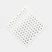 Decorative Silver Gray White Diamond Pattern Serviette (Ecke)
