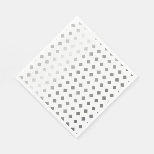 Decorative Silver Gray White Diamond Pattern Serviette (Ecke)