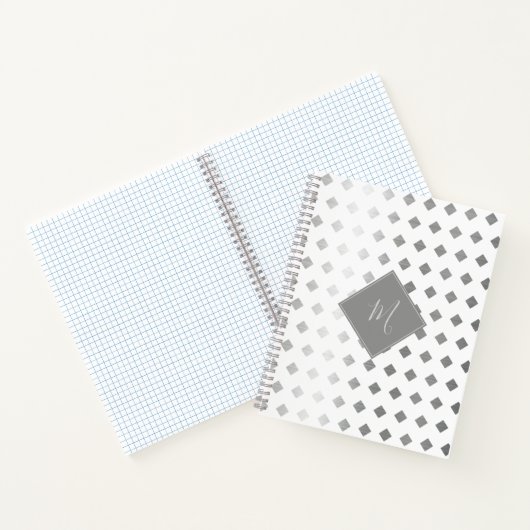 Decorative Silver White Diamond Monogram Notizblock (Innenseite)