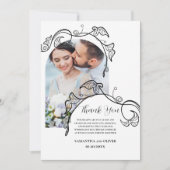 Decorative Simple Photo Wedding Thank You Card Save The Date (Vorderseite)