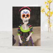 Decorative Skeleton Karte (Gelbe Blume)