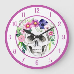 Decorative Skull Große Wanduhr