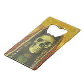 Decorative Skull Kreditkarte Flaschenöffner (Rückseite Schrägansicht)