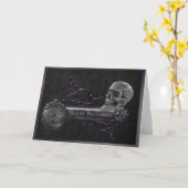 Decorative Skulls Halloween Karte (Gelbe Blume)