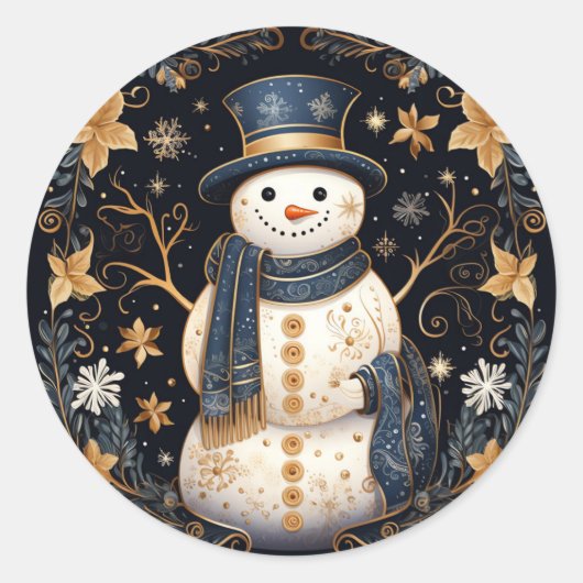 Decorative Snowman Sticker (Vorderseite)