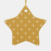 Decorative Stars on Gold Background Keramik Ornament (Hinten)