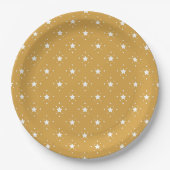 Decorative Stars on Gold Background Pappteller (Vorderseite)