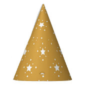 Decorative Stars on Gold Background Partyhütchen (Links)