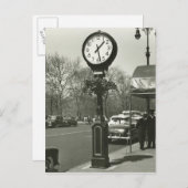 Decorative Straßenuhr zwei hintere Personen Postkarte (Vorne/Hinten)