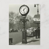 Decorative Straßenuhr zwei hintere Personen Postkarte (Vorderseite)