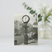 Decorative Straßenuhr zwei hintere Personen Postkarte (Stehend Vorderseite)