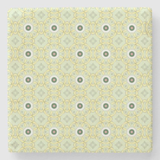 decorative symmetrical geometric pattern coaster steinuntersetzer (Vorderseite)