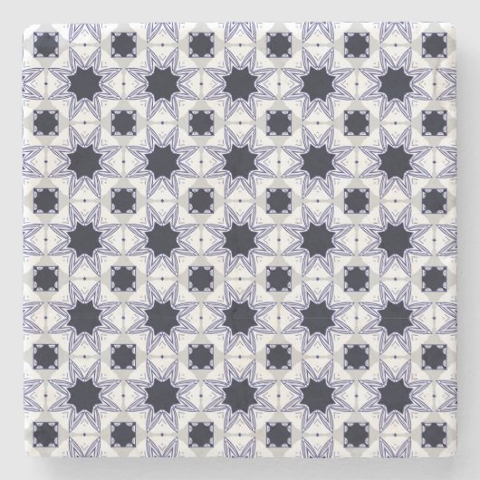 decorative symmetrical geometric pattern coaster steinuntersetzer (Vorderseite)