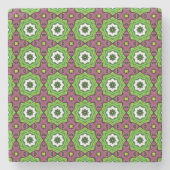 decorative symmetrical geometric pattern coaster steinuntersetzer (Vorderseite)