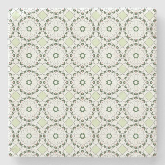 decorative symmetrical geometric pattern coaster steinuntersetzer (Vorderseite)