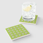 decorative symmetrical geometric pattern coaster steinuntersetzer (Seitenansicht)