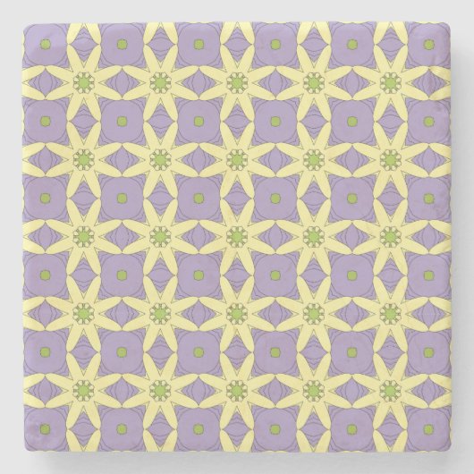 decorative symmetrical geometric pattern coaster steinuntersetzer (Vorderseite)