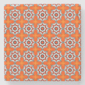 decorative symmetrical geometric pattern coaster steinuntersetzer (Vorderseite)