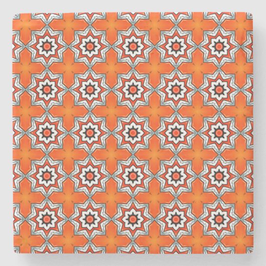 decorative symmetrical geometric pattern coaster steinuntersetzer (Vorderseite)