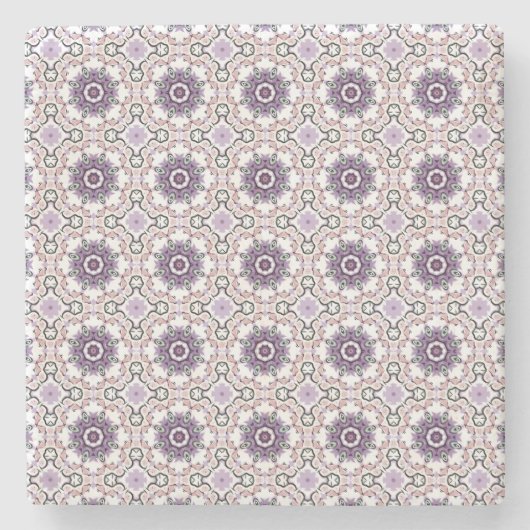decorative symmetrical geometric pattern coaster steinuntersetzer (Vorderseite)