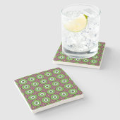 decorative symmetrical geometric pattern coaster steinuntersetzer