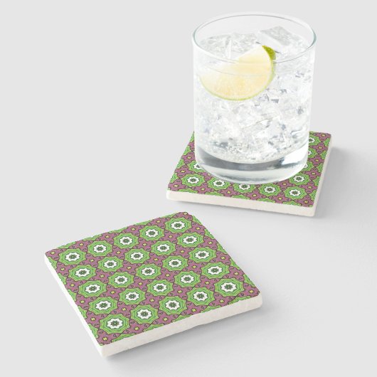 decorative symmetrical geometric pattern coaster steinuntersetzer