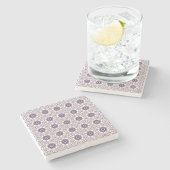 decorative symmetrical geometric pattern coaster  steinuntersetzer