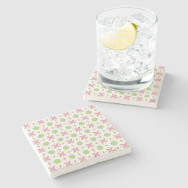 decorative symmetrical geometric pattern coaster  steinuntersetzer