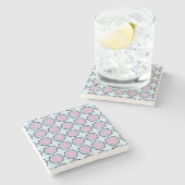 decorative symmetrical geometric pattern coaster steinuntersetzer (Seitenansicht)