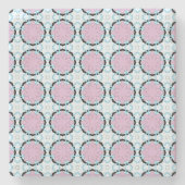 decorative symmetrical geometric pattern coaster steinuntersetzer (Vorderseite)