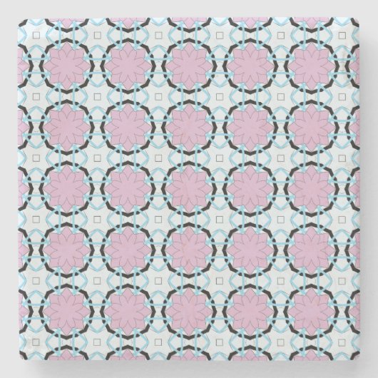 decorative symmetrical geometric pattern coaster steinuntersetzer (Vorderseite)