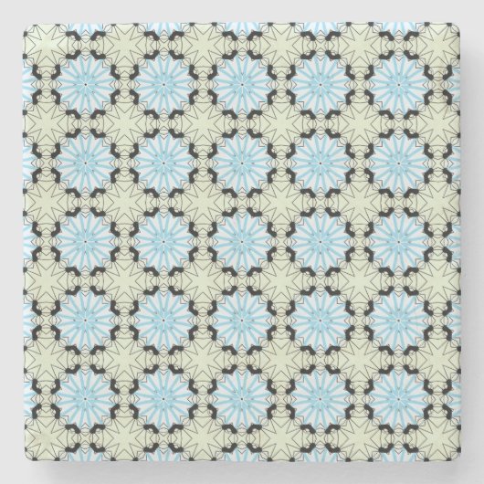 decorative symmetrical geometric pattern coaster steinuntersetzer (Vorderseite)