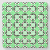 decorative symmetrical geometric pattern coaster steinuntersetzer (Vorderseite)