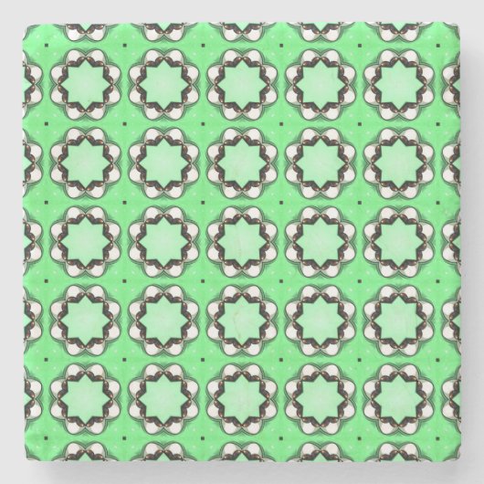 decorative symmetrical geometric pattern coaster steinuntersetzer (Vorderseite)