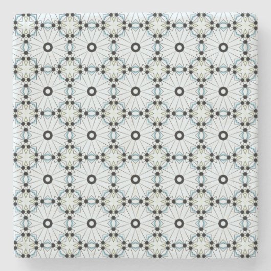 decorative symmetrical geometric pattern coaster steinuntersetzer (Vorderseite)