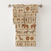 Decorative Tribal Border Safari ID1243 Badhandtuch Set (Insitu)