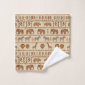 Decorative Tribal Border Safari ID1243 Badhandtuch Set (Waschlappen)