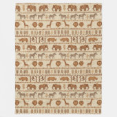 Decorative Tribal Border Safari ID1243 Fleecedecke (Vorderseite)