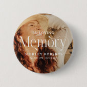 Decorative Typography Photo Sympathy Button (Vorderseite)