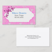 Decorative Visitenkarte Retro Butterfly Frame (Vorne/Hinten)