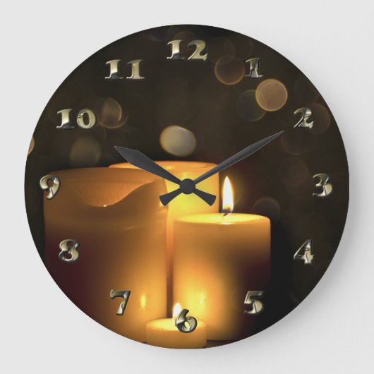 Decorative Votive Candles Große Wanduhr (Vorderseite)