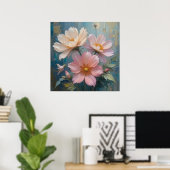 Decorative Wall Art - Blumenölgemälde #1 Poster (Heimbüro)