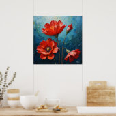 Decorative Wall Art - Blumenölgemälde #3 Poster (Küche)