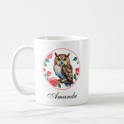 Decorative Wasserfarbe mit Rose Kaffeetasse (Links)