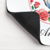 Decorative Wasserfarbe mit Rose Mousepad (Ecke)