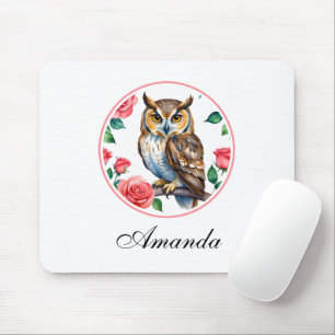 Decorative Wasserfarbe mit Rose Mousepad