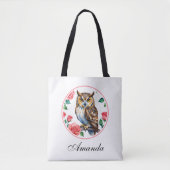 Decorative Wasserfarbe mit Rose Tasche (Vorderseite)