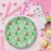Decorative Weihnachtsbaummuster Papier Teller (Party)